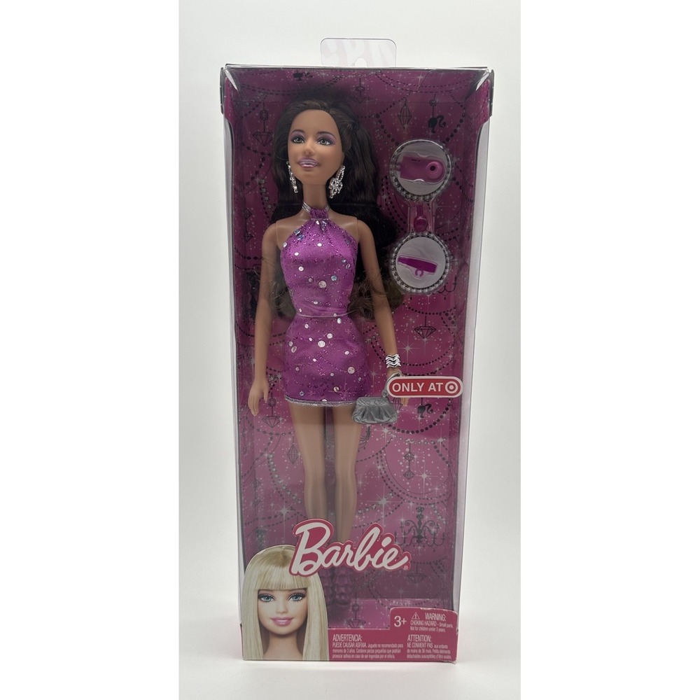 2010 MATTEL BARBIE GLAM TERESA TARGET EXCLUSIVE T7583 PURPLE DRESS NEW